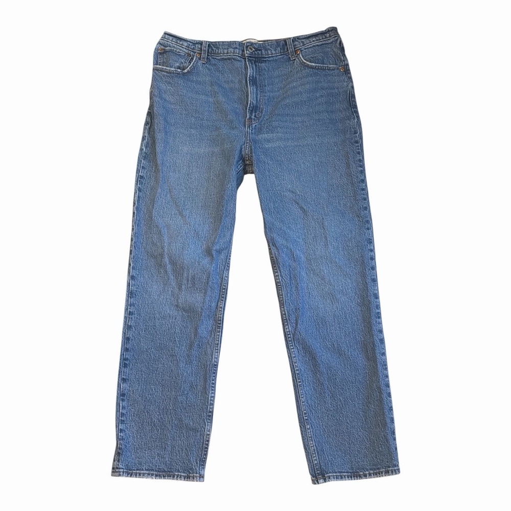 Abercrombie 90s Straight Ultra High Rise Jeans 33 16R Medium Wash